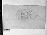 Felbrigg Hall, Southwest View (Gloria Deo in Excelsis), Seat of the Honorable William Windham (from McGuire Scrapbook), William Windham American, Graphite on off-white wove paper, American