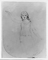 A Girl (from McGuire Scrapbook), John Cranch (1807–1891), Graphite on off-white wove paper, American
