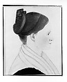 Profile of a Woman, Pastel and graphite on heavy off-white wove paper, American