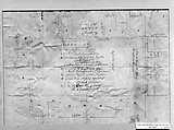 Plan, Letter, and Bill for Wallpaper for the Hall of the Van Rensselaer Mansion, Philip Livingston, Parchment paper, American