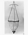 Hanging Lantern, Blown glass, brass, American or British