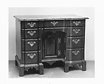Bureau Table, Mahogany, white pine, white oak, American
