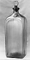 Bottle, Free-blown glass, British, probably