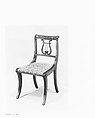 Side Chair, Attributed to the Workshop of Duncan Phyfe (American (born Scotland), near Lock Fannich, Ross-Shire, Scotland 1768/1770–1854 New York), Mahogany, brass with ash, yellow poplar, American