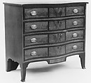 Chest of drawers, Mahogany, mahogany and birch veneers with yellow poplar, white pine, American