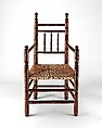 Spindle-back armchair, Ash, American