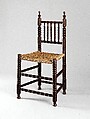 Spindle-back chair, Cherry, ash, American