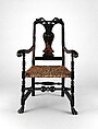 Splat-back armchair, Attributed to the shop of John Gaines III (American, 1704–1743), Soft maple, poplar, ash, American