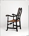Splat-back armchair, Attributed to the shop of John Gaines III (American, 1704–1743), Soft maple, poplar, ash, American