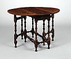 Oval table with falling leaves, Soft maple, pine, American