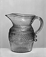 Pitcher, Blown molded lead glass, American