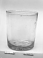 Tumbler, Free-blown aquamarine glass, American
