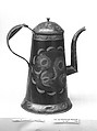 Coffeepot, Painted tin, American