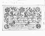 Birth Certificate, Ink and watercolor on paper, American