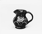 Cream jug, Earthenware with slip decoration, American