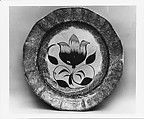 Plate, Barker and Till, Majolica earthenware, spatterware, British