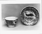 Saucer, Earthenware, spatterware, British