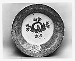 Saucer, Earthenware, spatterware