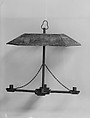 Chandelier, Tin, glass, American