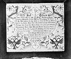 Birth and Baptismal Certificate, Ink and watercolor on paper, American