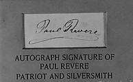 Paul Revere's Autograph, Paul Revere Jr. American, Ink on paper, American