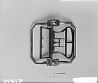 Shoe Buckle, Silver plate on copper
