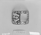 Shoe Buckle, Silver plate on copper