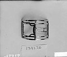 Shoe Buckle, Silver plate on copper