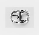 Shoe Buckle, Silver, American