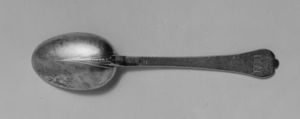 Spoon, Edward Webb (ca. 1666–1718), Silver, American