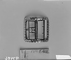 Shoe Buckle, Silver plate on copper