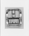 Shoe Buckle, Silver, American