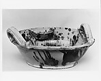 Basin, Earthenware with slip decoration, American
