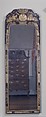 Looking glass, Japanned white pine; mirror glass, American