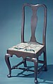 Side Chair, Painted maple, pine; crewel wool, linen, American