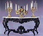 Centerpiece, Gilt bronze, glass