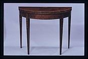 Card Table, Mahogany, maple, satinwood, tulip poplar, white pine, American