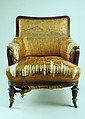 Armchair, Herter Brothers (German, active New York, 1864–1906), Rosewood and silk, American