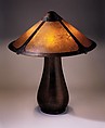 Lamp, Dirk Van Erp, Copper base, mica and copper shade, American
