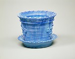 Flowerpot and stand, Probably Boston & Sandwich Glass Company (American, 1825–1888, Sandwich, Massachusetts), Pressed glass, American