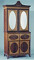 Desk and Bookcase, John Davey (active ca. 1797–1822), Mahogany, satinwood veneer with white pine,
yellow poplar, American