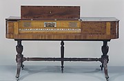 Pianoforte, Case attributed to the Workshop of Duncan Phyfe (American (born Scotland), near Lock Fannich, Ross-Shire, Scotland 1768/1770–1854 New York), Satinwood, rosewood, American