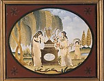 Embroidered Picture, Samuel Folwell American, Silk embroidered with silk thread and decorated with paint, ink, and paper, American