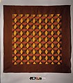 Quilt, Log Cabin pattern, Pineapple or Windmill, Cotton, American