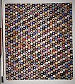 Quilt, Hexagon or mosaic pattern, Anne Record (born 1832), Silk and silk velvet, American