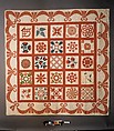Quilt, Album pattern, Members of the First Reform Churches of Fishkill and Hopewell, Cotton, American
