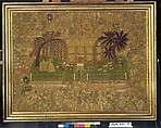 Sampler, Mary Davis, Silk and silk chenille embroidery on linen, American