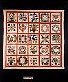 Quilt, Album pattern, Members of the Brown and Turner families, Cotton, American