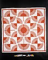 Quilt, Fan pattern, Cotton, American