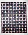 Quilt, Star of Lemoyne pattern variation, Silk and cotton, American